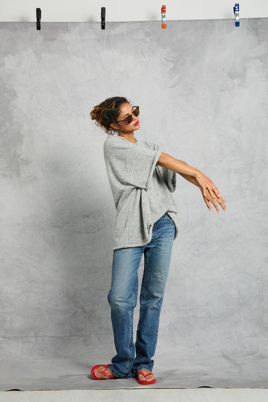 Boyfriend Knit Tee in Heather