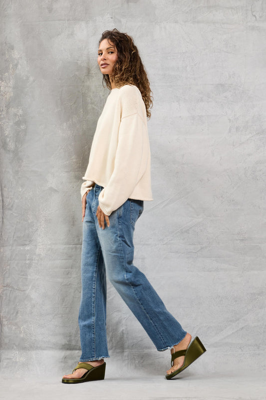 Winona Reversible Sweater in Ivory