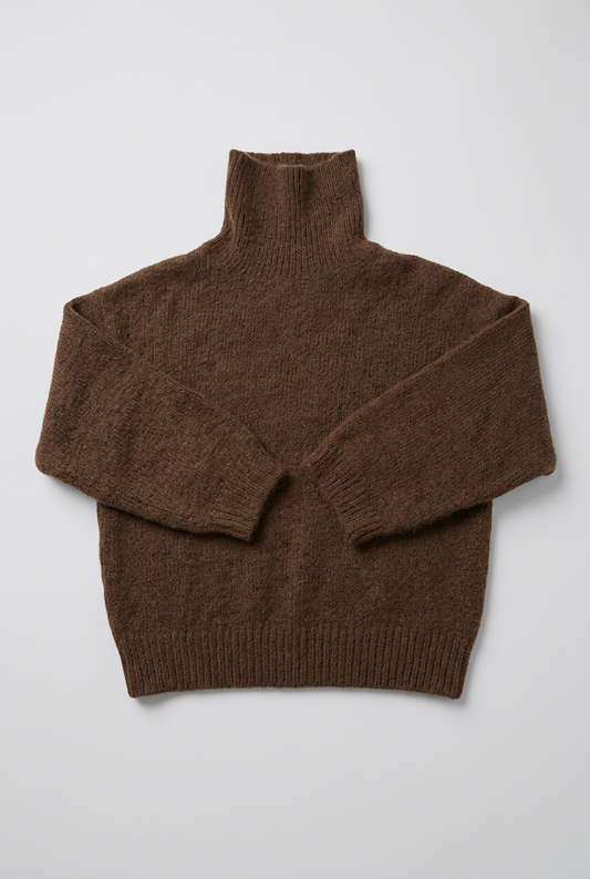 Chunky Hi Neck in Cocoa