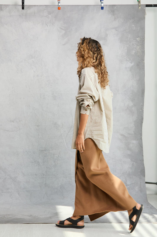Wool Wrap Skirt - Camel