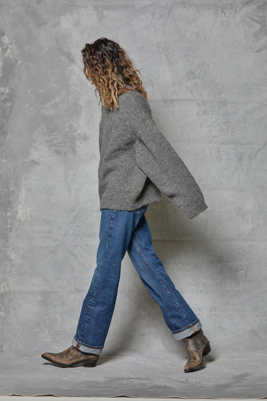 Chunky Hi Neck in Charcoal