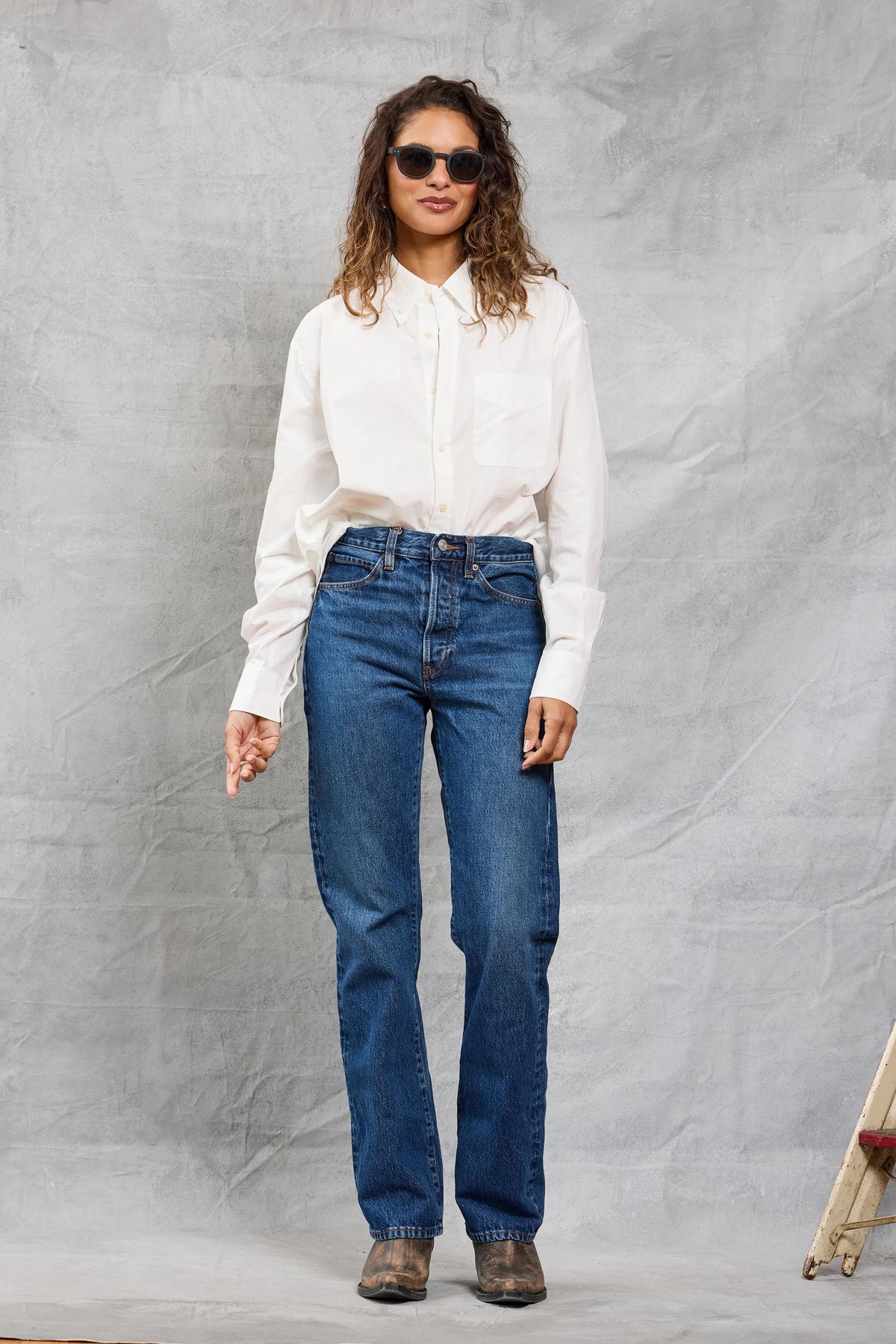 Slim Repeat Shirt in White