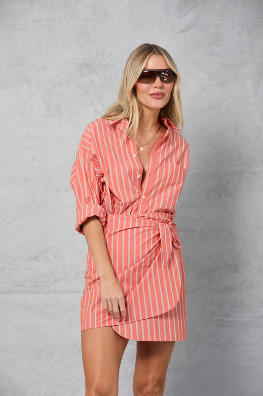 Repeat Shirt in Orange Stripe