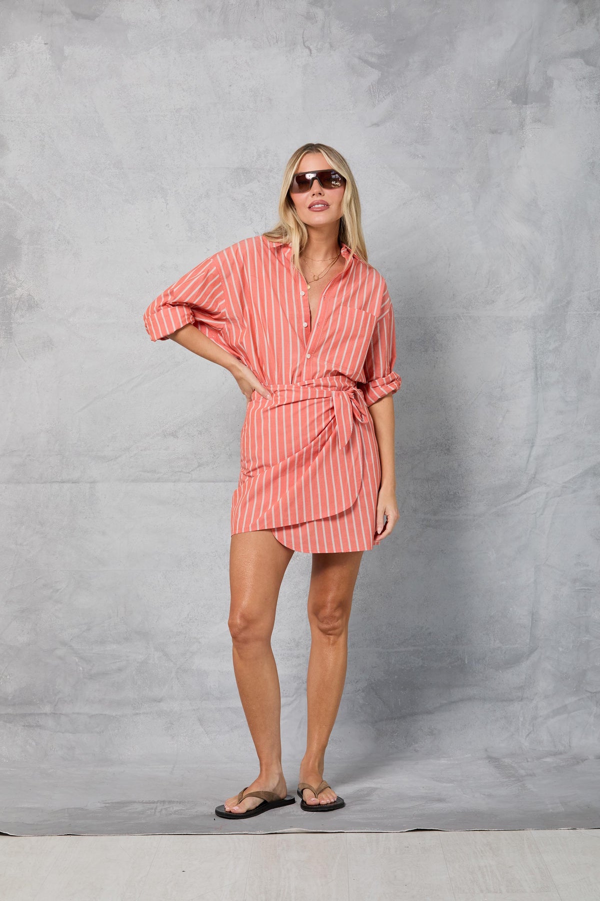 Repeat Shirt in Orange Stripe