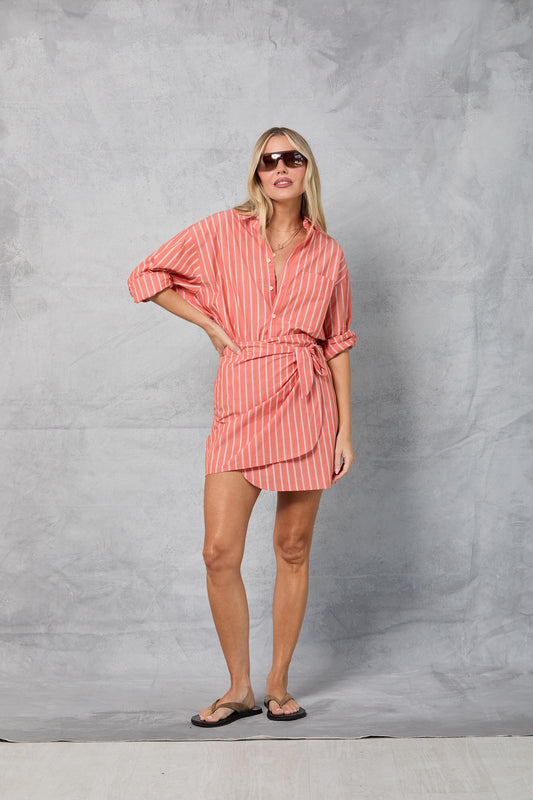 Repeat Shirt in Orange Stripe