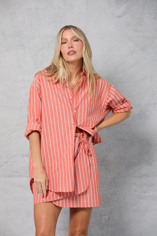 Repeat Shirt in Orange Stripe