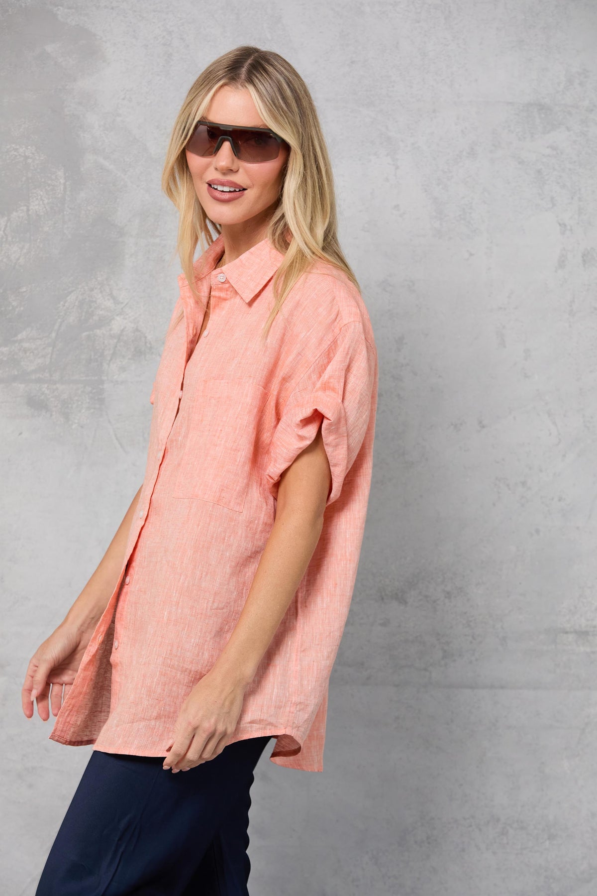 Riviera Shirt in Peach
