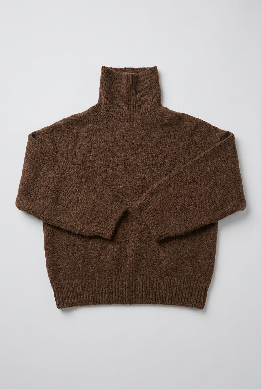 Chunky Hi Neck in Cocoa